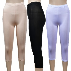 (limited special) domestically produced women cool summer capri leggings women thin cool short girls&#039; tight pants black white flesh color