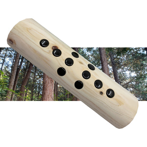 Made in Korea Natural cypress tree germanium cervical spine pillow acupressure pillow Whole wood Hard needle Half-moon neck needle